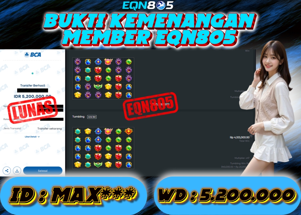EQN805 JACKPOT  Rp 5.200.000 - LUNAS!!!